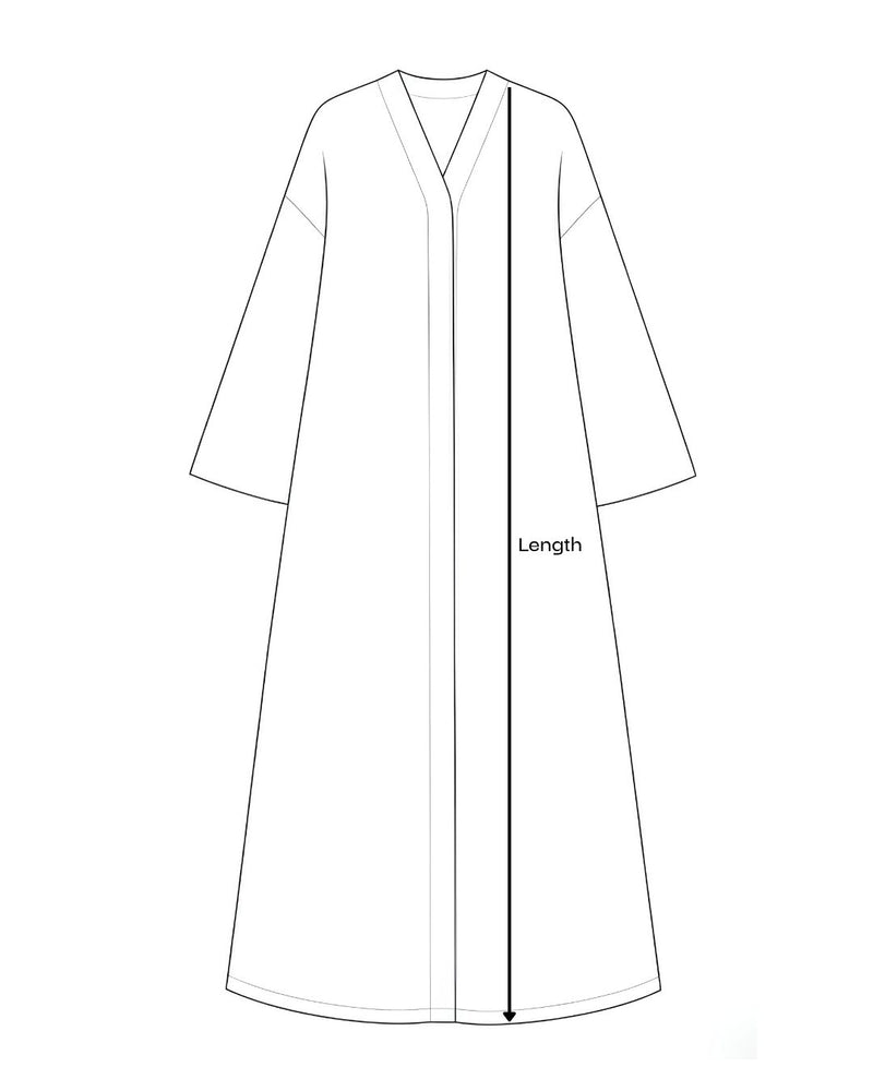 Cotton Fleece Abaya measurements