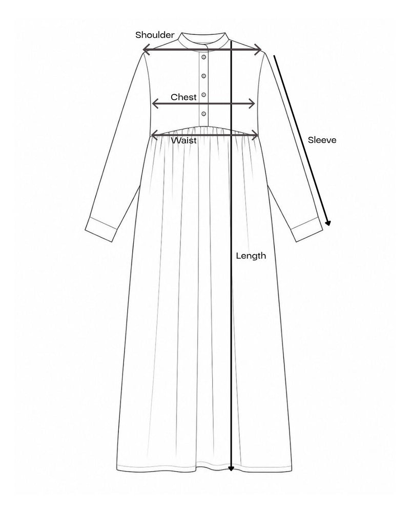 Twill Dress 2.0 measurements diagram